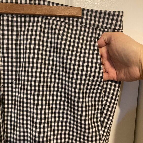 # 152 Lauren Ralph Lauren Black and White Small Check Pants, Size 14 - Picture 2 of 9